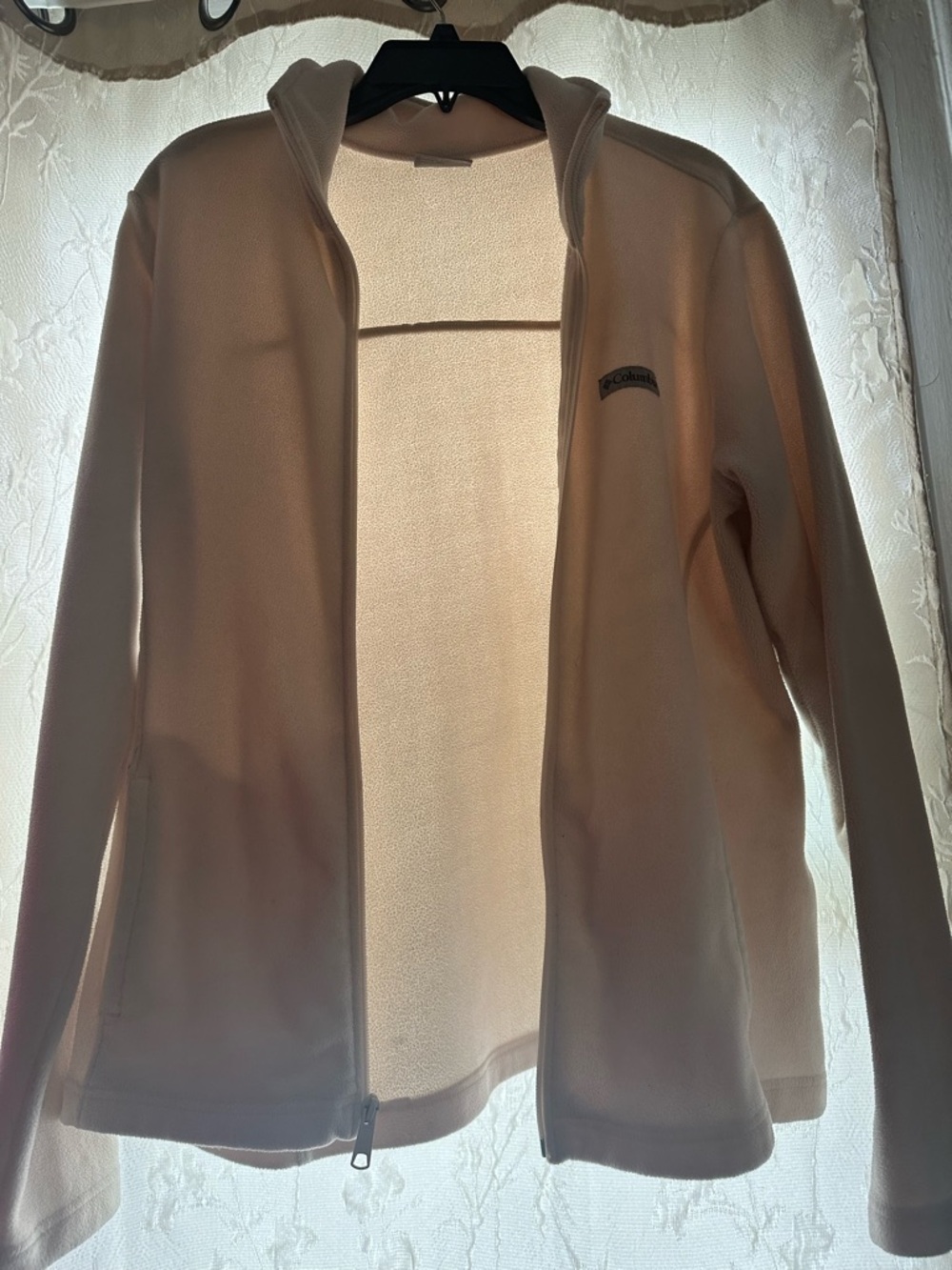 Columbia Women's Light Pink Full-Zip Teddy Fleece Jacket with Hood